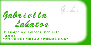gabriella lakatos business card